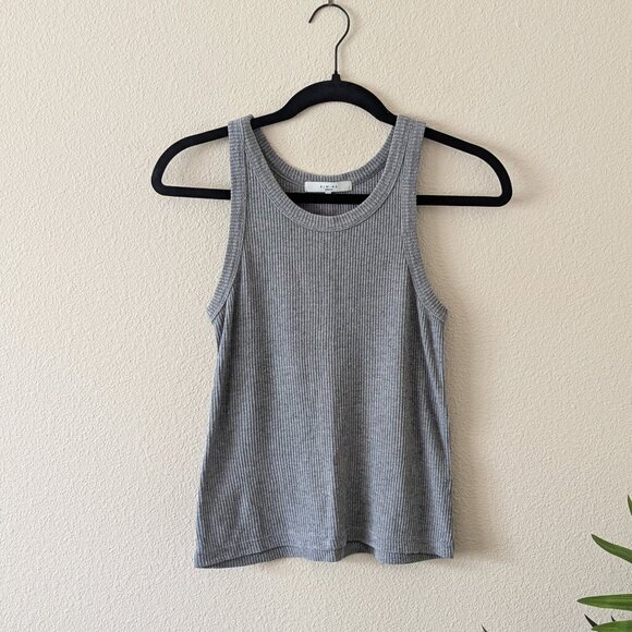 Almina Concept Racerback Knit Top, Grey Melange - Picture 1 of 7